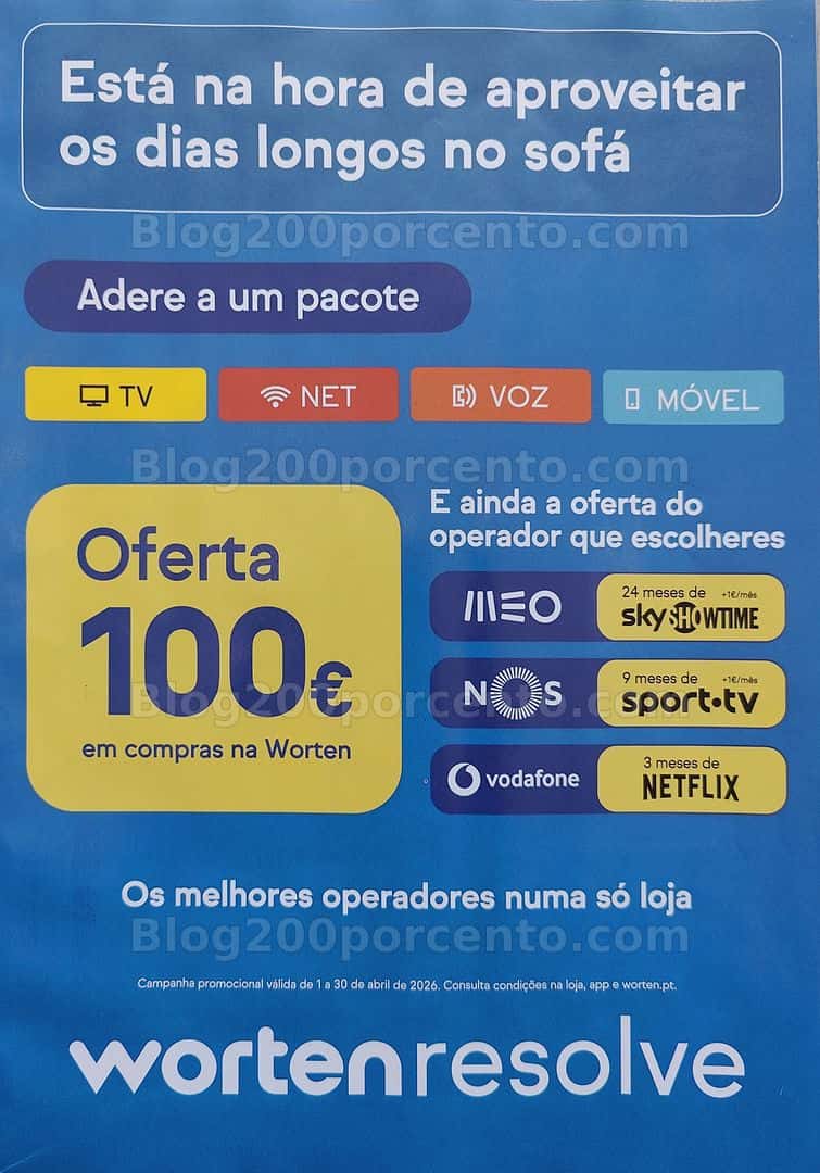 Antevisão Folheto WORTEN Mobile Promoções até 30 abril