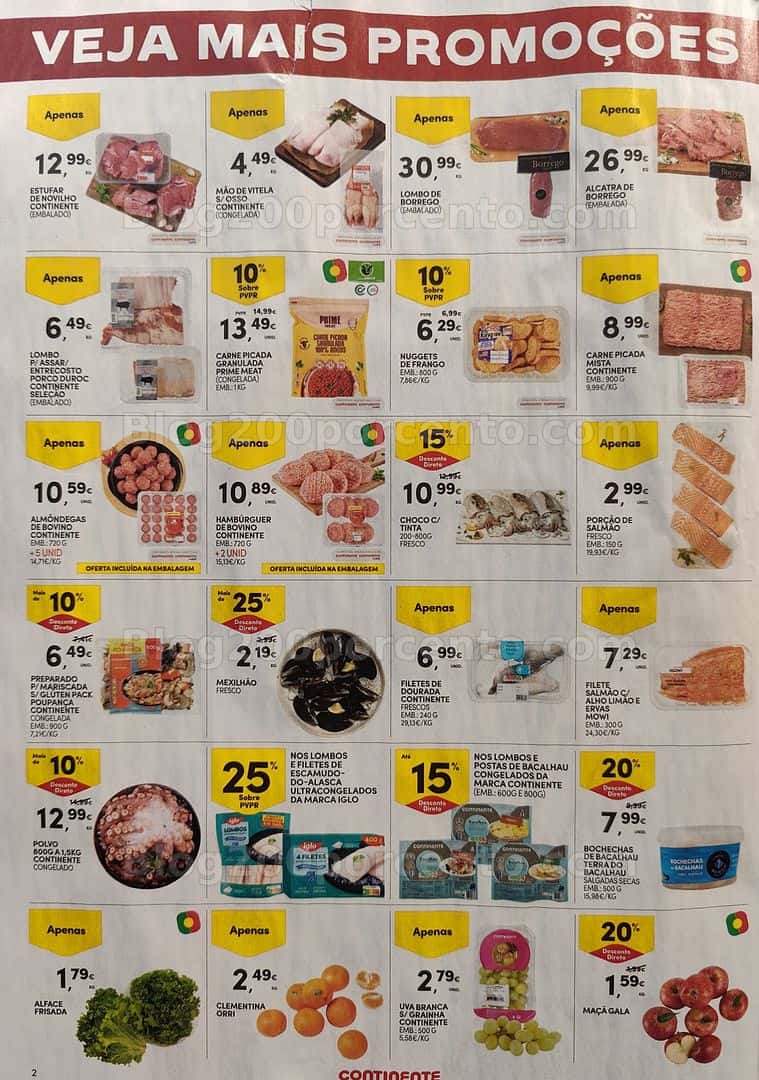 Antevisão Folheto CONTINENTE Promoções Fim de Semana - 10 a 13 abril