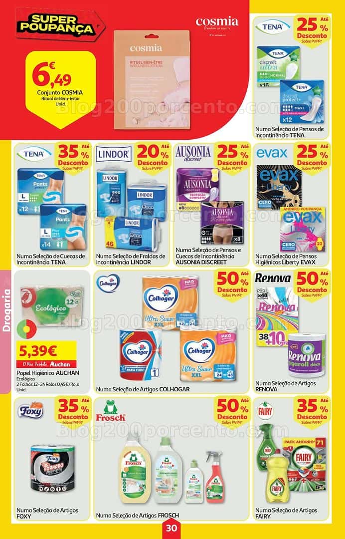 Antevisão Folheto AUCHAN Super Poupança Promoções de 16 a 22 abril