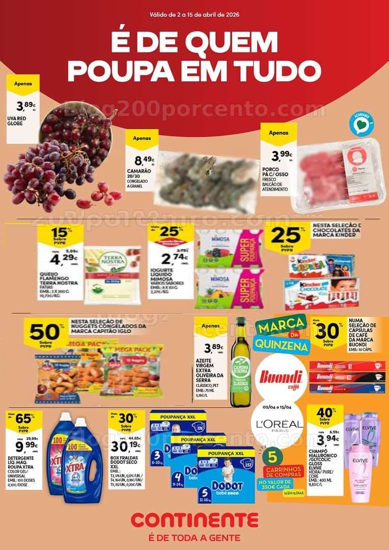 Antevisão Folheto CONTINENTE Açores Promoções de 2 a 15 abril