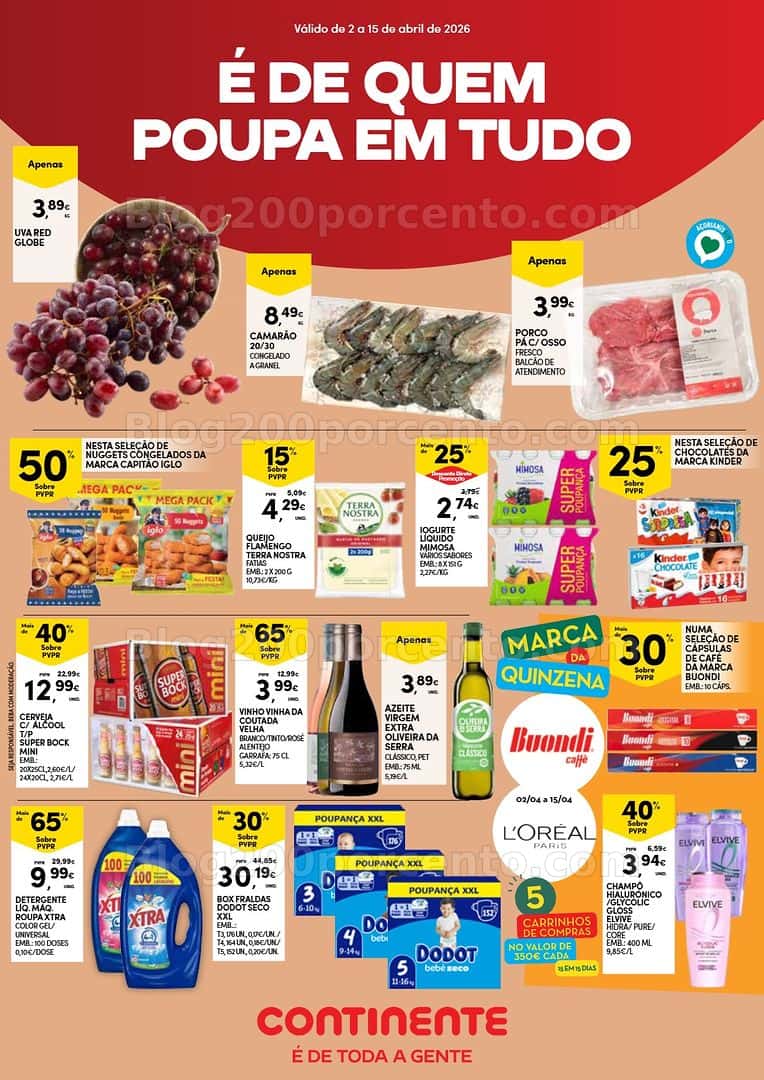 Antevisão Folheto CONTINENTE Açores Promoções de 2 a 15 abril