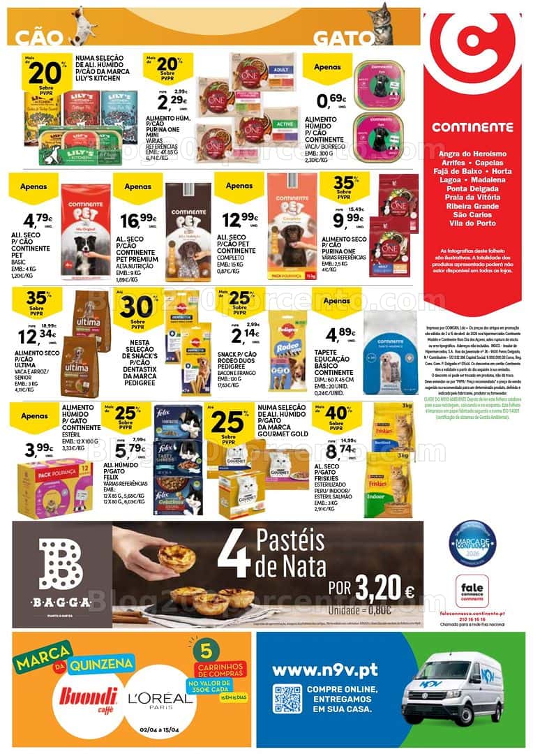 Antevisão Folheto CONTINENTE Açores Promoções de 2 a 15 abril