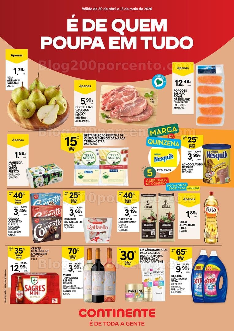 Antevisão Folheto CONTINENTE Açores Promoções de 30 abril a 13 maio