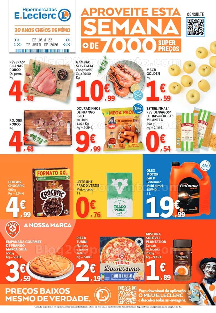Antevisão Folheto E-LECLERC Promoções de 16 a 22 abril