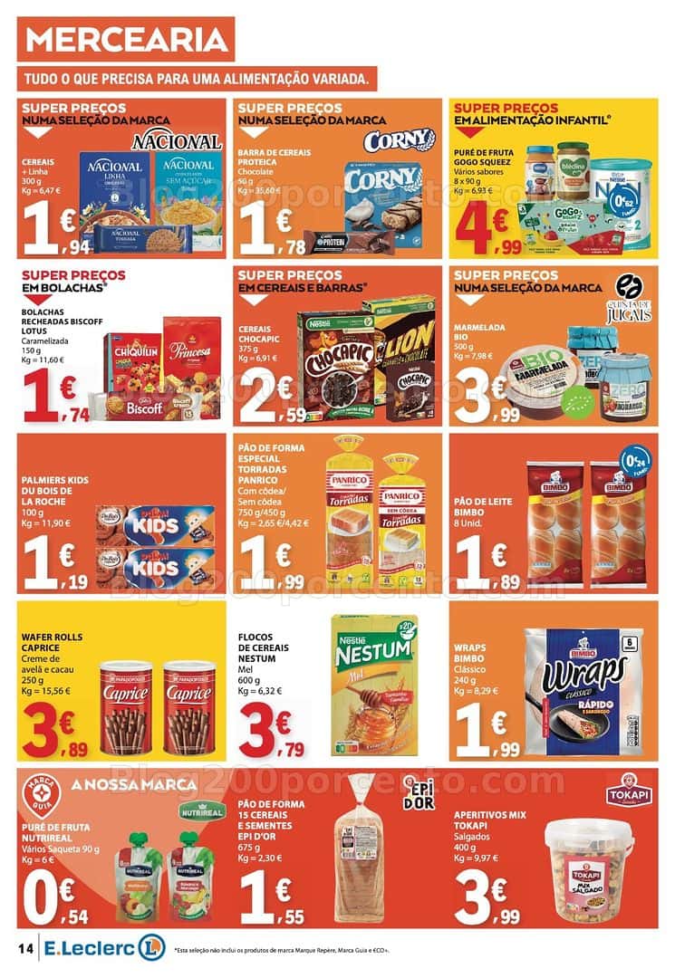 Antevisão Folheto E-LECLERC Promoções de 16 a 22 abril
