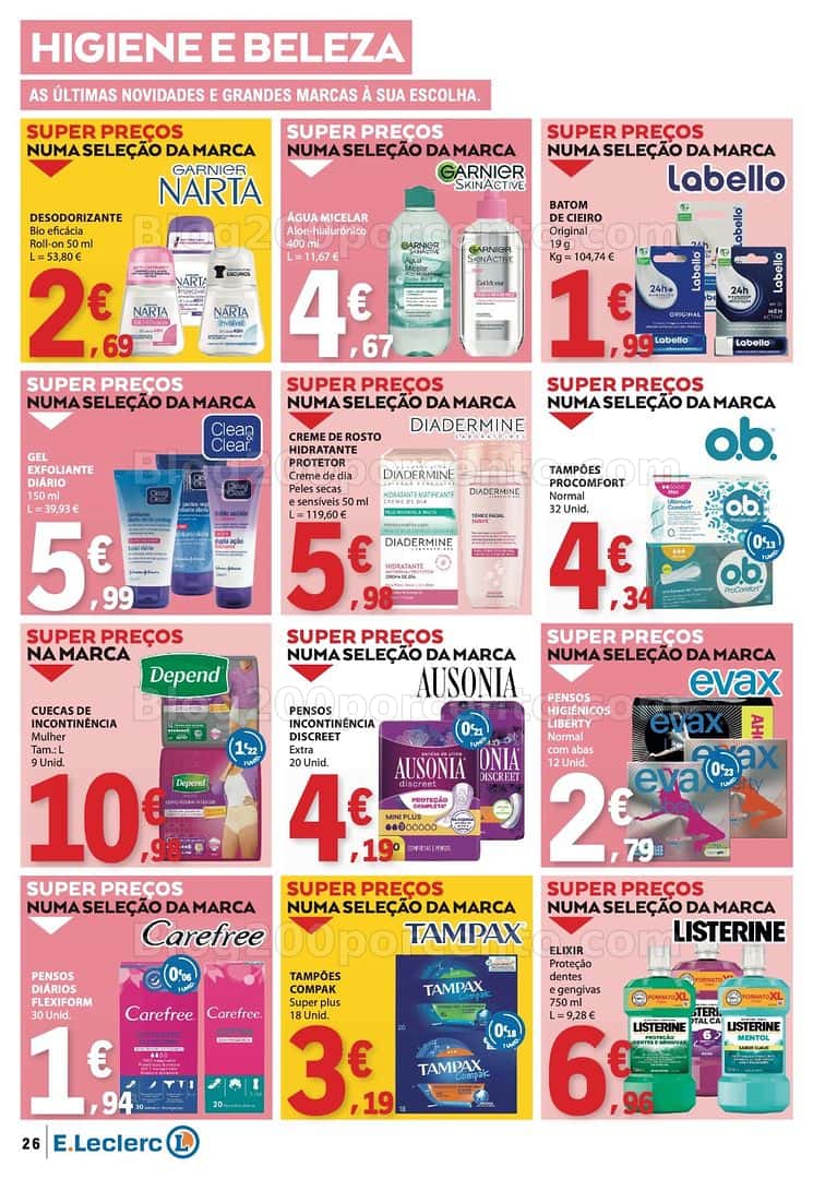 Antevisão Folheto E-LECLERC Promoções de 16 a 22 abril