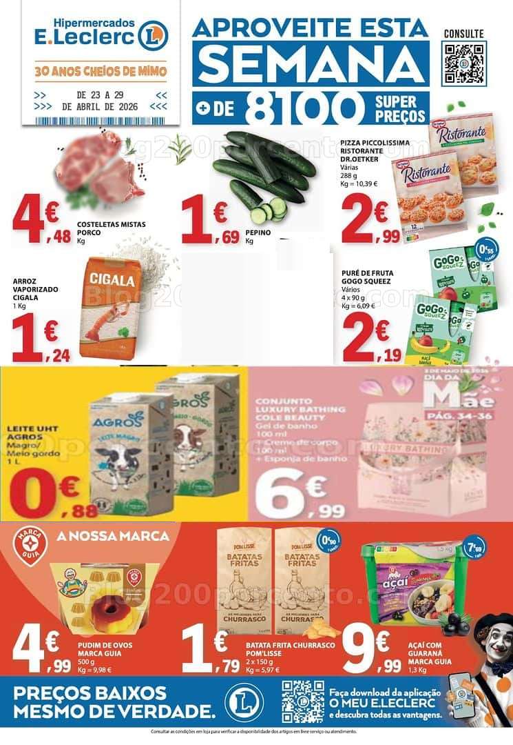 Antevisão Folheto E-LECLERC Promoções de 23 a 29 abril