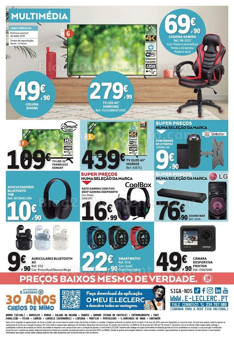 Antevisão Folheto E-LECLERC Bazar Promoções de 23 abril a 6 maio
