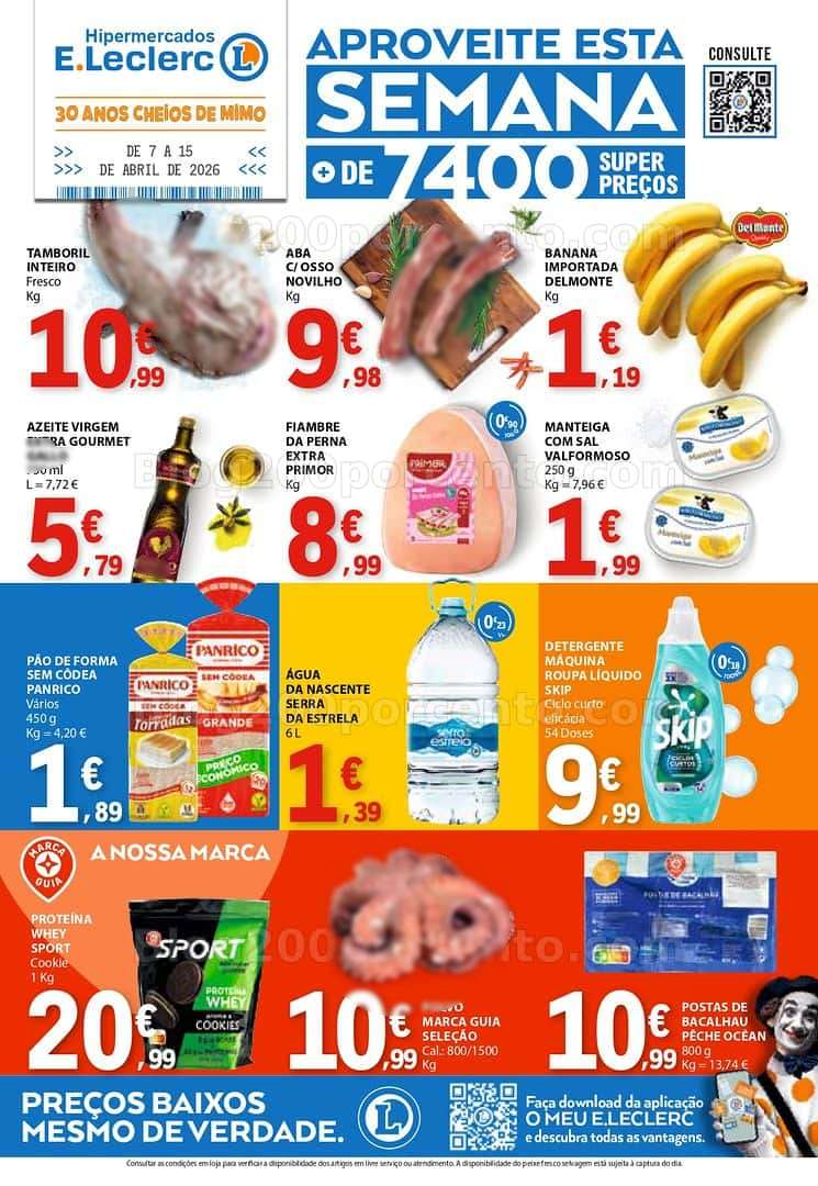 Antevisão Folheto E-LECLERC Promoções de 7 a 15 abril