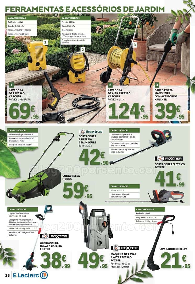 Antevisão Folheto E-LECLERC Ar Livre Promoções de 28 abril a 24 maio