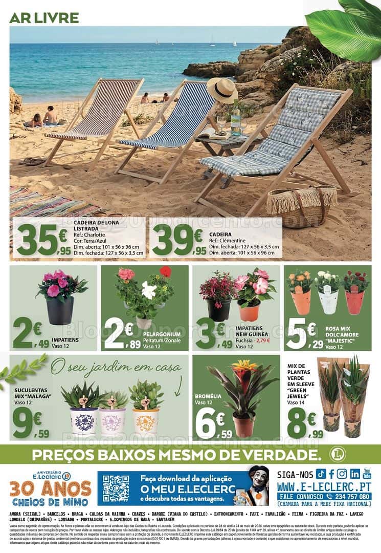 Antevisão Folheto E-LECLERC Ar Livre Promoções de 28 abril a 24 maio