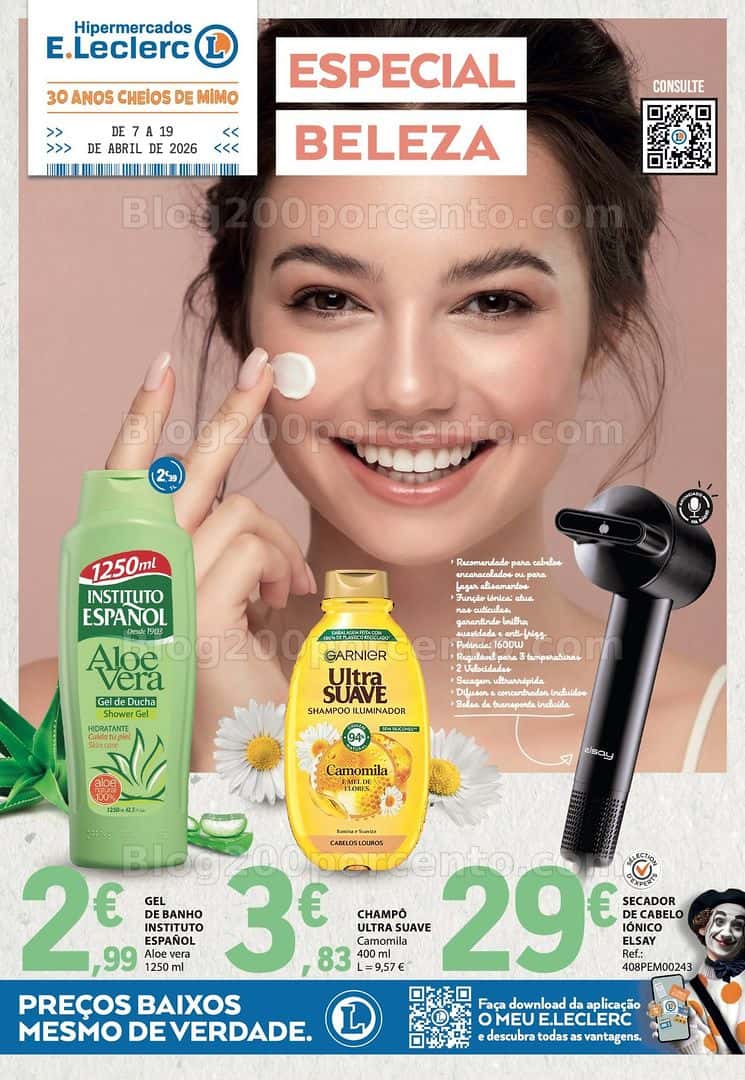 Antevisão Folheto E-LECLERC Beleza Promoções de 7 a 19 abril
