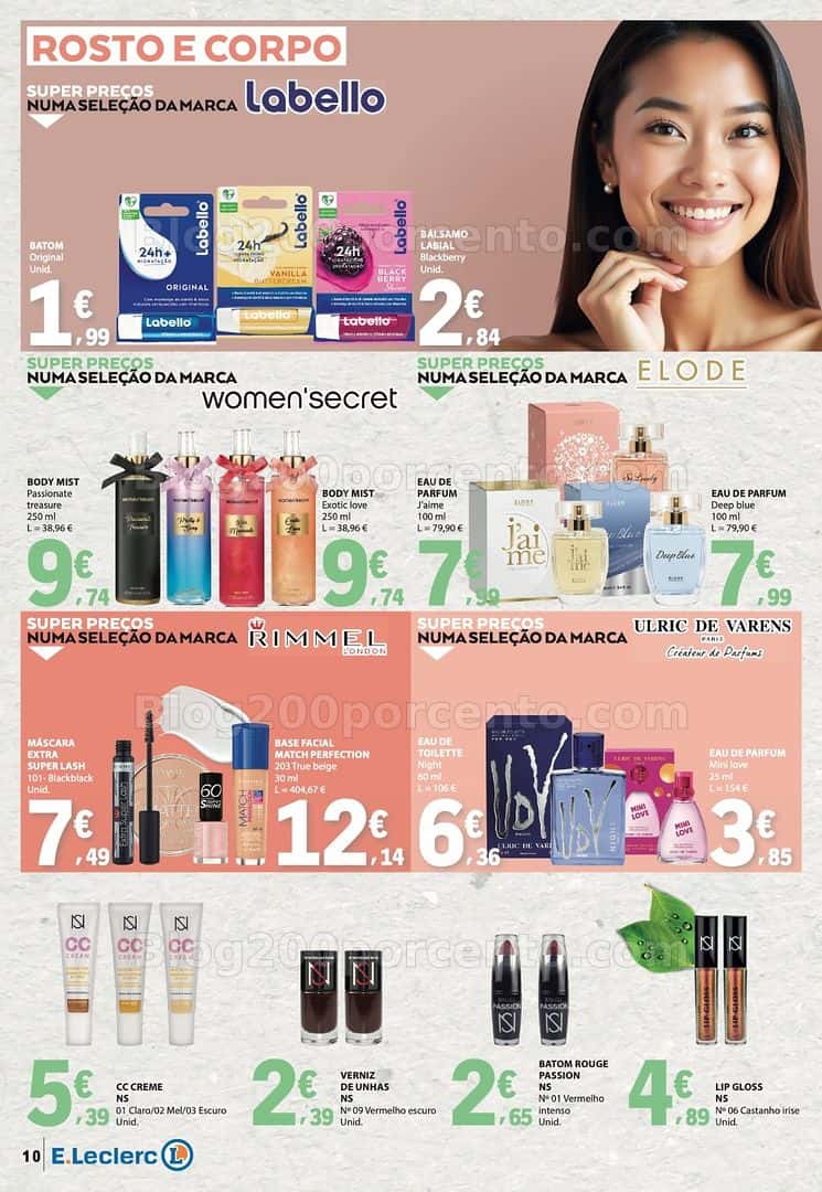 Antevisão Folheto E-LECLERC Beleza Promoções de 7 a 19 abril
