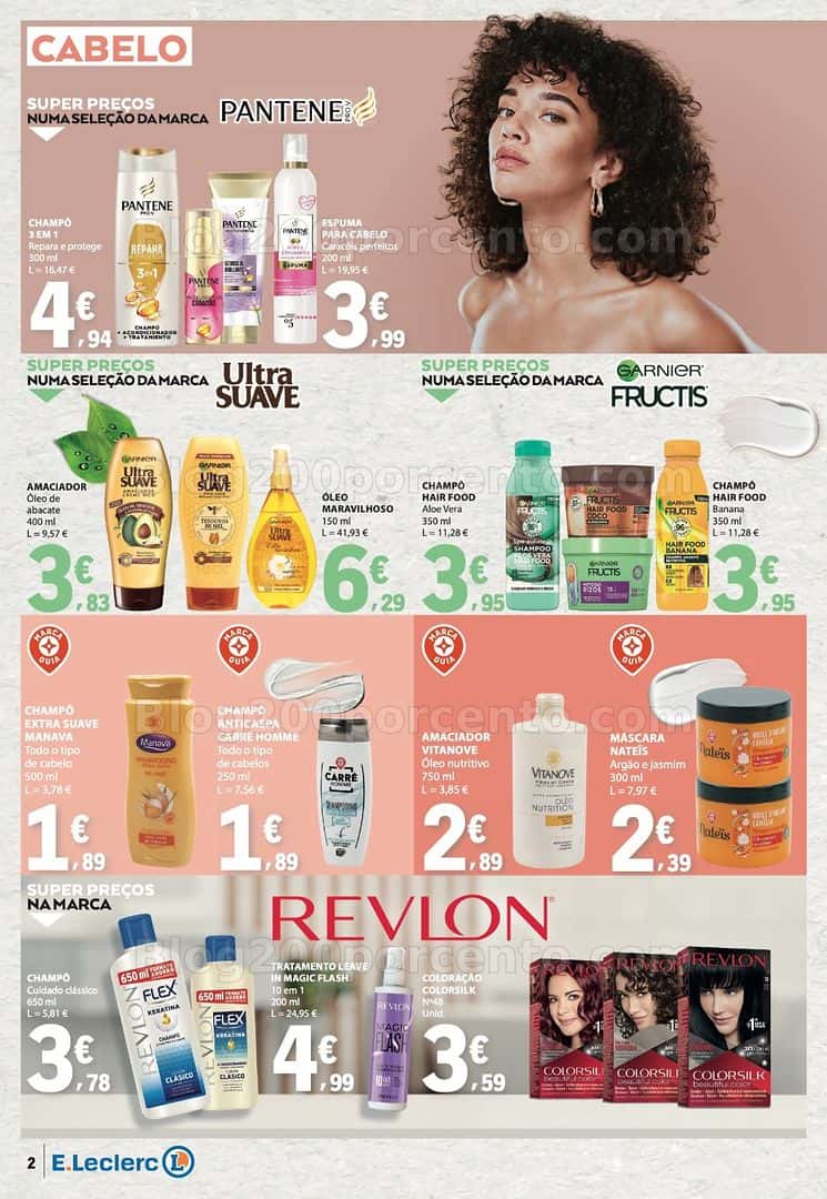 Antevisão Folheto E-LECLERC Beleza Promoções de 7 a 19 abril