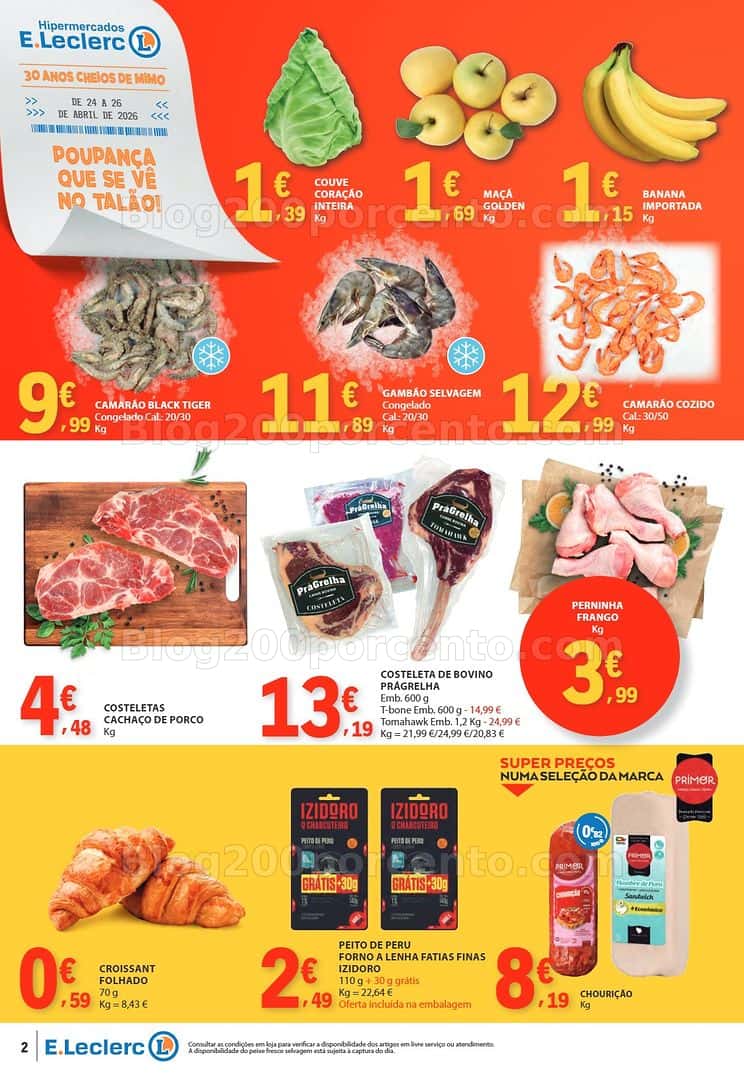 Antevisão Folheto E-LECLERC Promoções Fim de Semana - 24 a 26 abril