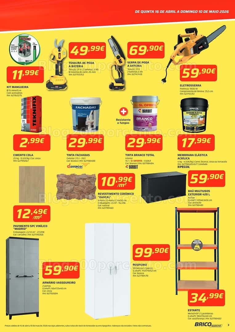 Antevisão Folheto BRICOMARCHÉ Mega Imperdíveis Promoções de 16 abril a 10 maio