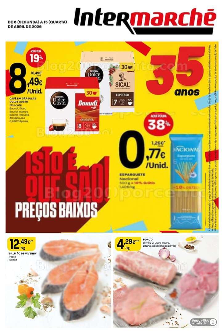 Antevisão Folheto INTERMARCHÉ Contact Promoções de 6 a 15 abril