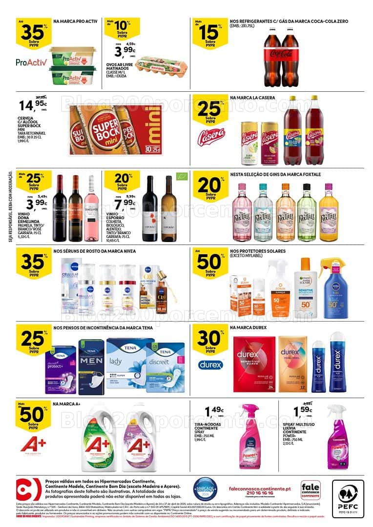 Antevisão Folheto CONTINENTE Promoções Fim de Semana - 24 a 27 abril