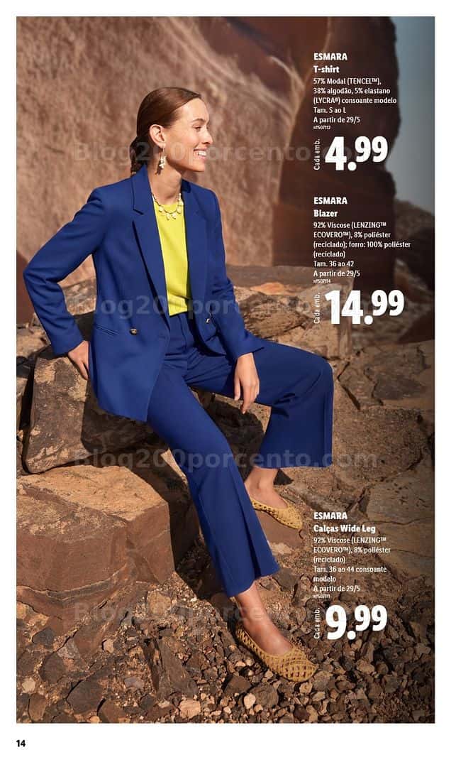 Antevisão Folheto LIDL Esmara Primavera Promoções de 20 abril a 6 julho