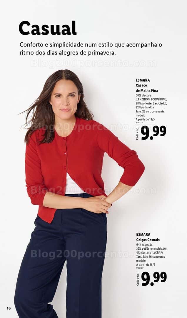 Antevisão Folheto LIDL Esmara Primavera Promoções de 20 abril a 6 julho