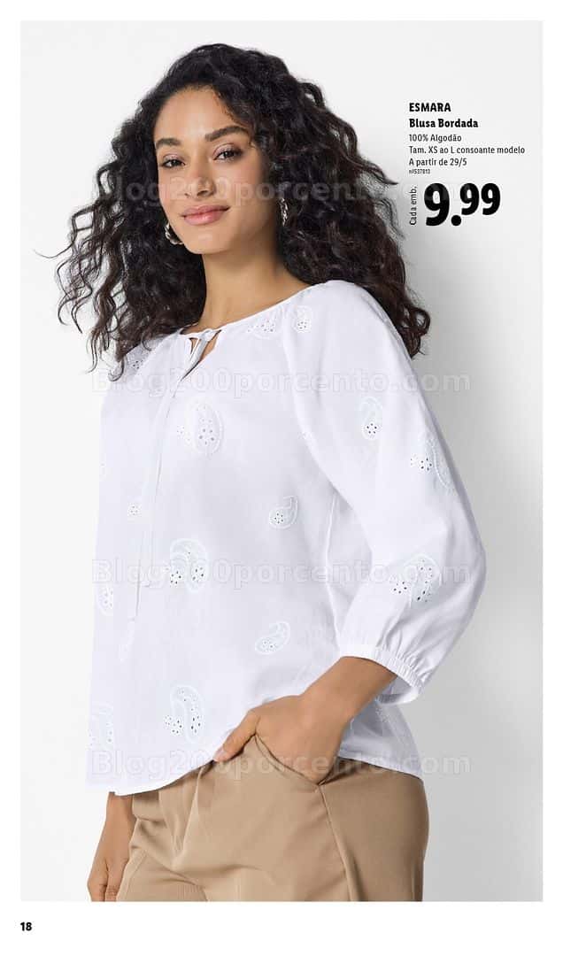 Antevisão Folheto LIDL Esmara Primavera Promoções de 20 abril a 6 julho