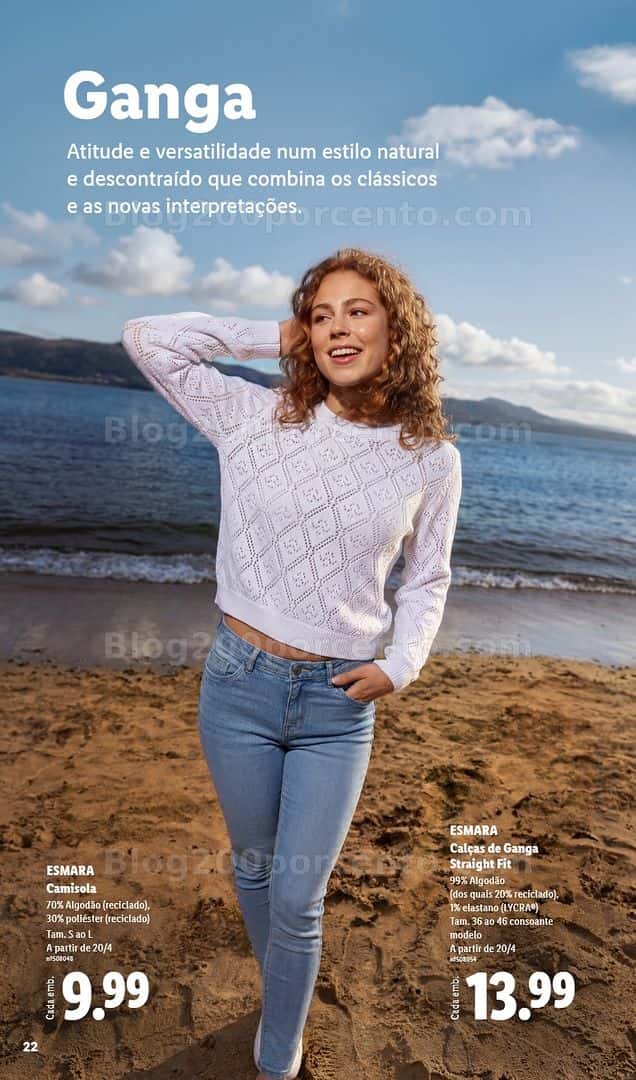 Antevisão Folheto LIDL Esmara Primavera Promoções de 20 abril a 6 julho