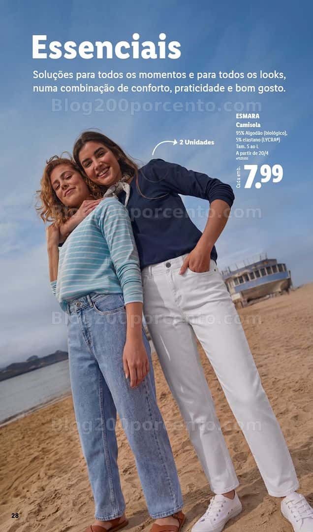 Antevisão Folheto LIDL Esmara Primavera Promoções de 20 abril a 6 julho