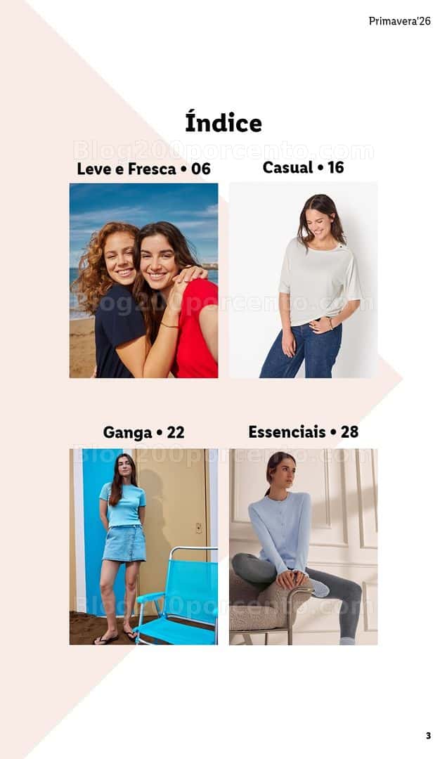 Antevisão Folheto LIDL Esmara Primavera Promoções de 20 abril a 6 julho