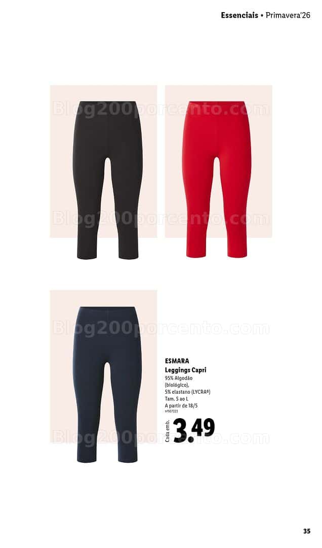 Antevisão Folheto LIDL Esmara Primavera Promoções de 20 abril a 6 julho