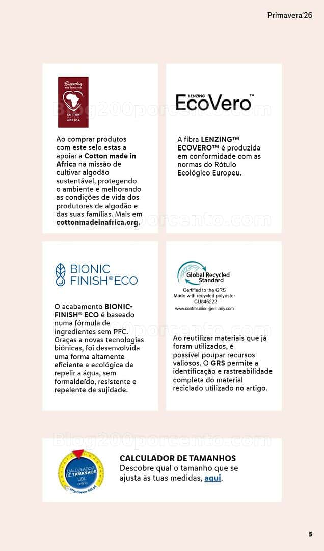 Antevisão Folheto LIDL Esmara Primavera Promoções de 20 abril a 6 julho