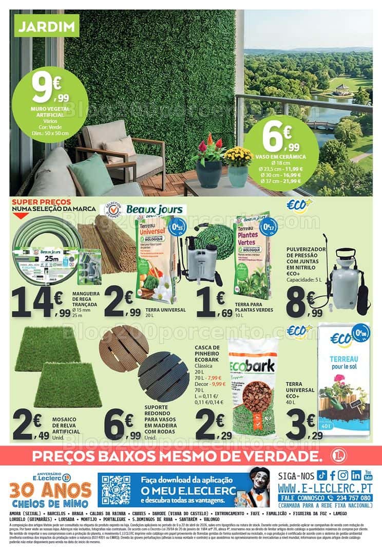 Antevisão Folheto E-LECLERC Bazar Promoções de 9 a 22 abril