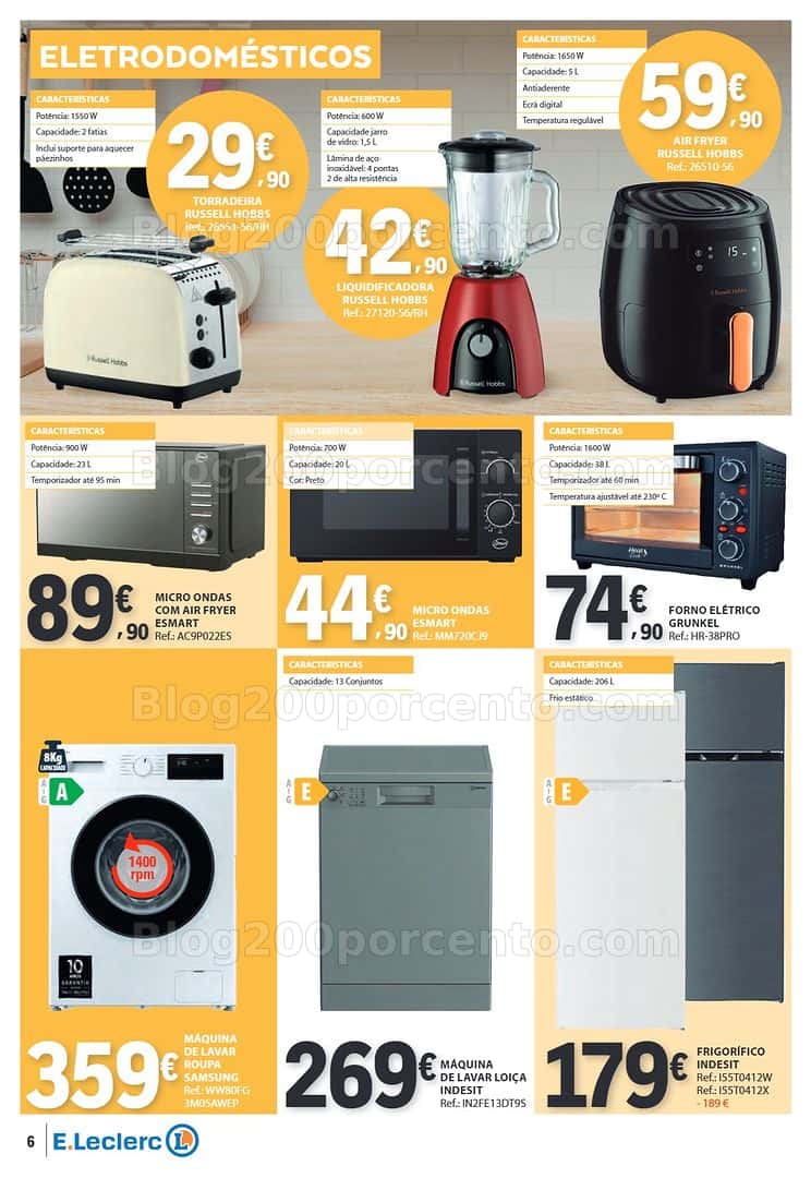 Antevisão Folheto E-LECLERC Bazar Promoções de 9 a 22 abril