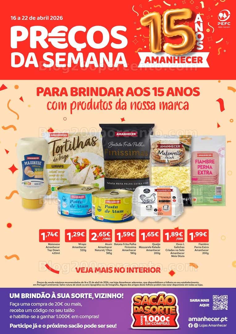 Antevisão Folheto AMANHECER Promoções de 16 a 22 abril