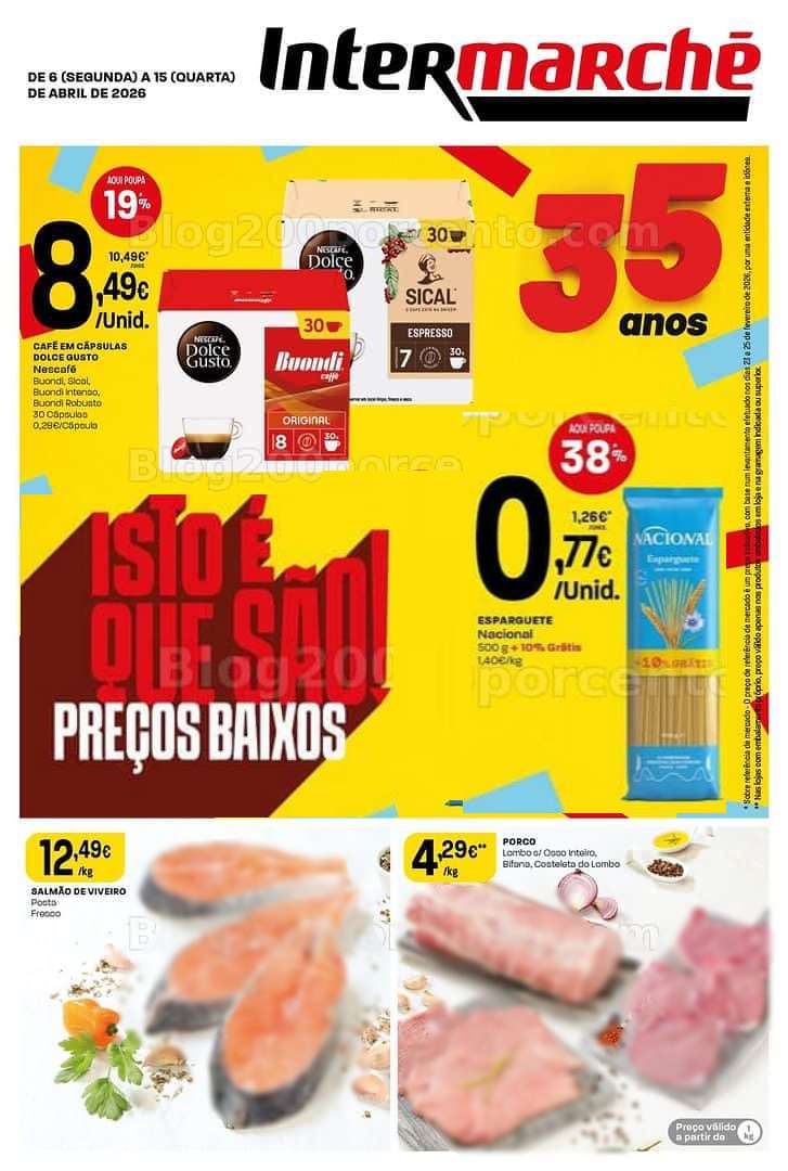 Antevisão Folheto INTERMARCHÉ Super Promoções de 6 a 15 abril