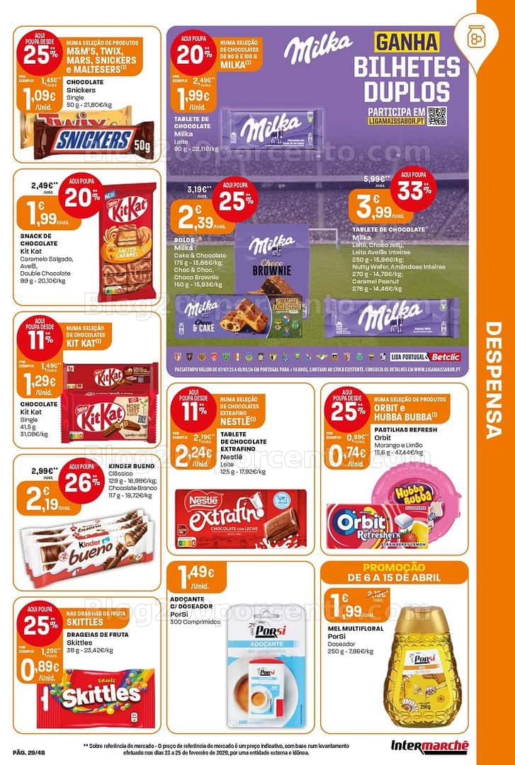 Antevisão Folheto INTERMARCHÉ Super Promoções de 6 a 15 abril