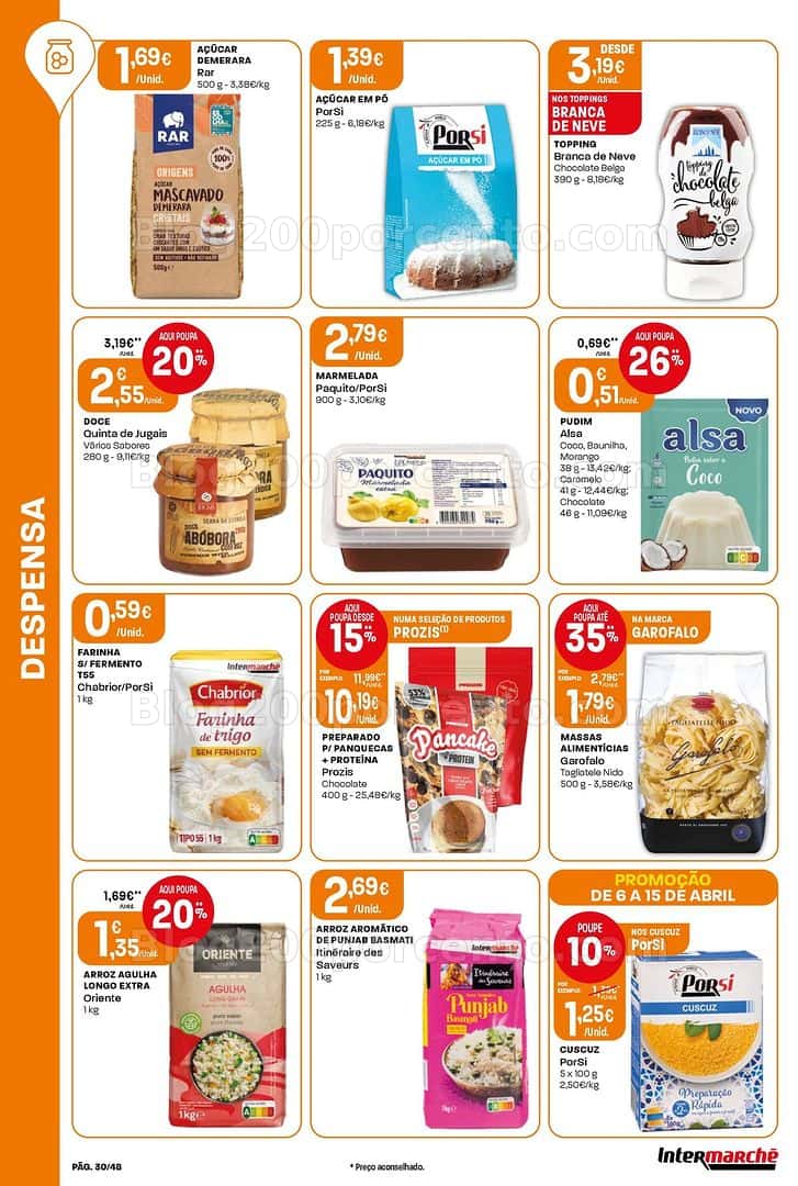 Antevisão Folheto INTERMARCHÉ Super Promoções de 6 a 15 abril
