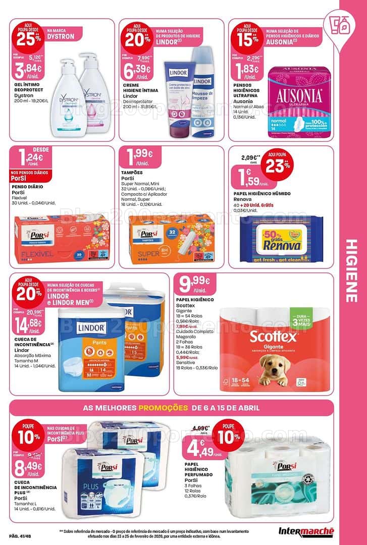 Antevisão Folheto INTERMARCHÉ Super Promoções de 6 a 15 abril