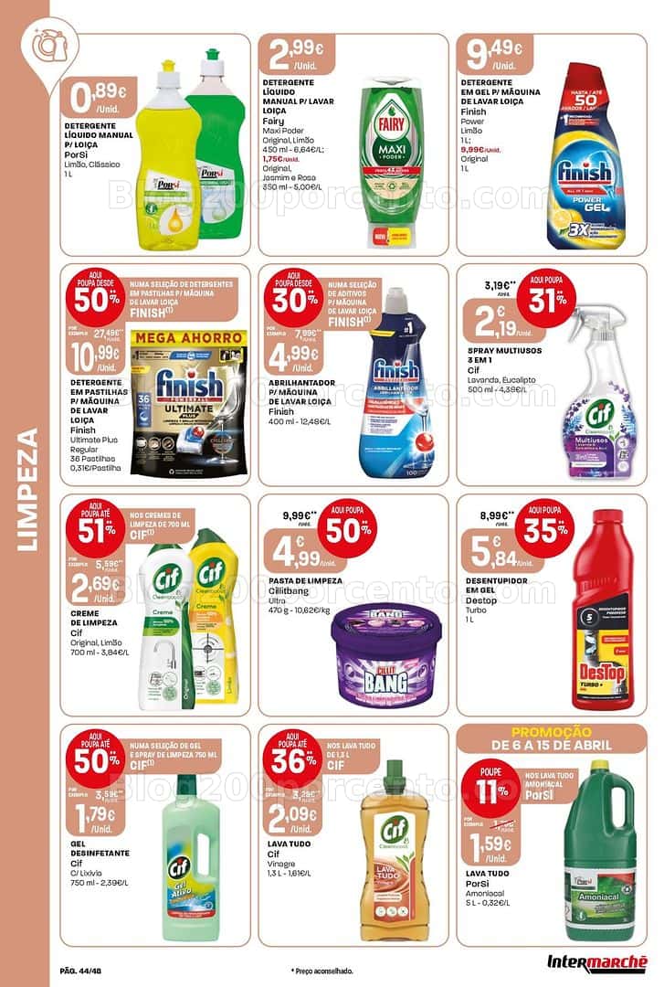 Antevisão Folheto INTERMARCHÉ Super Promoções de 6 a 15 abril
