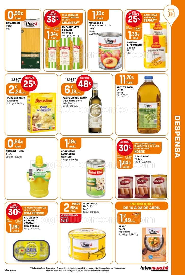 Antevisão Folheto INTERMARCHÉ Contact Promoções de 16 a 22 abril