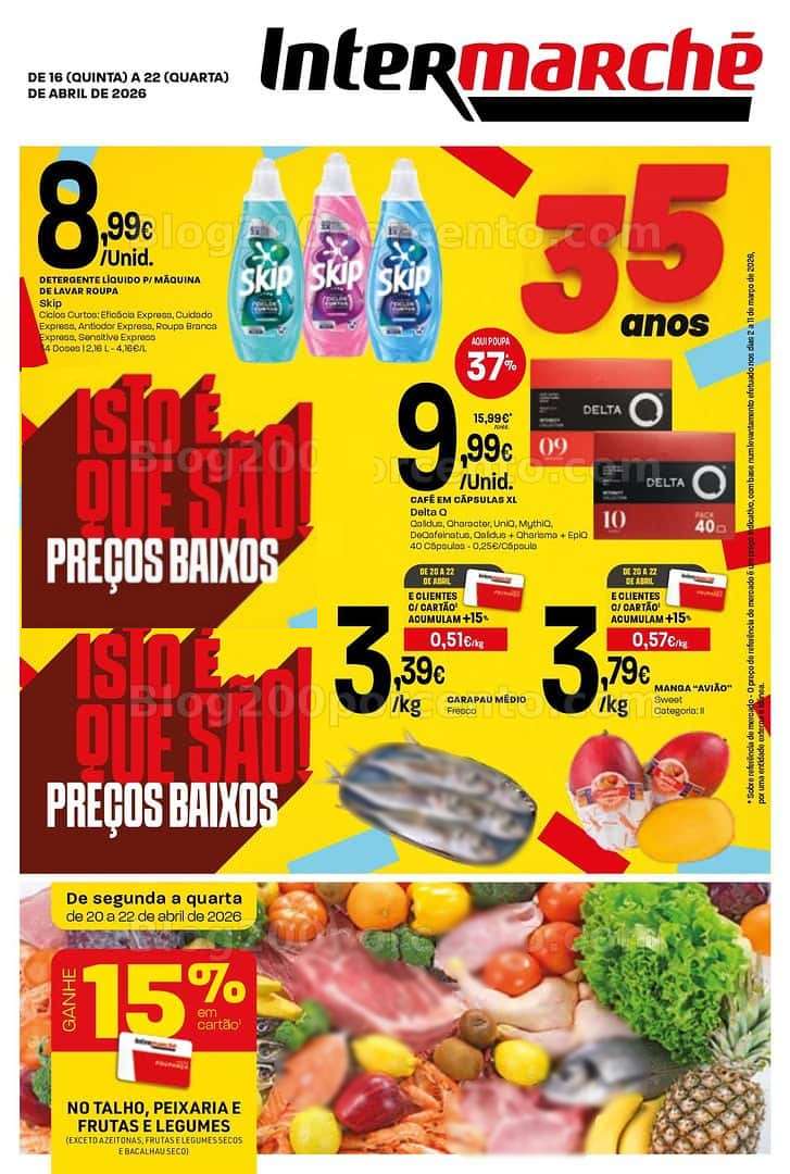 Antevisão Folheto INTERMARCHÉ Super Promoções de 16 a 22 abril