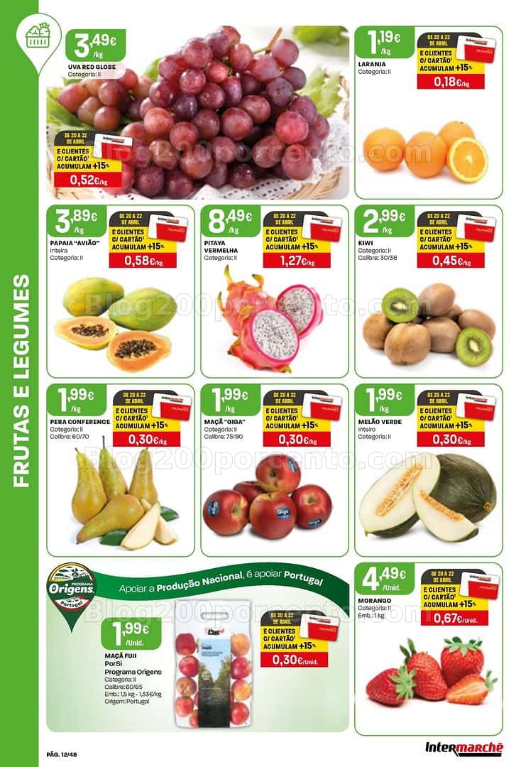 Antevisão Folheto INTERMARCHÉ Frescos Promoções de 16 a 22 abril