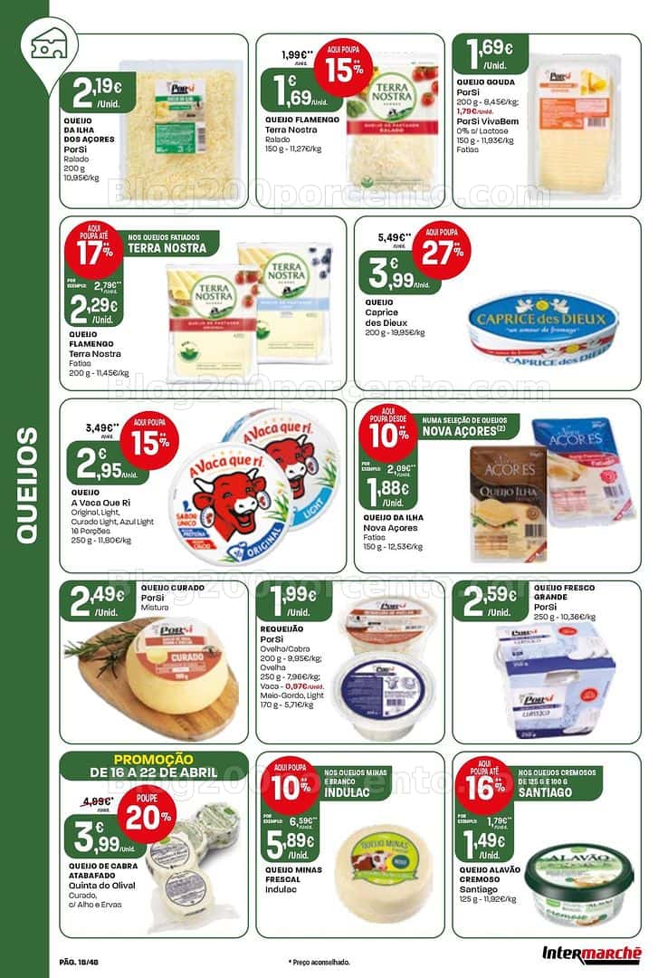 Antevisão Folheto INTERMARCHÉ Super Promoções de 16 a 22 abril