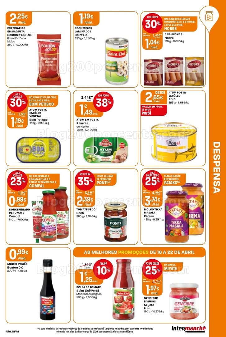 Antevisão Folheto INTERMARCHÉ Super Promoções de 16 a 22 abril