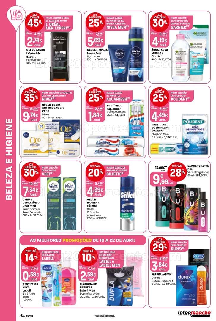 Antevisão Folheto INTERMARCHÉ Super Promoções de 16 a 22 abril