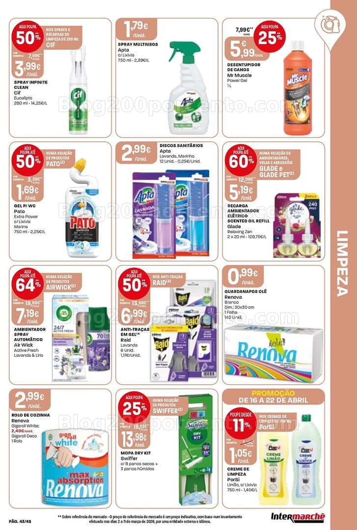 Antevisão Folheto INTERMARCHÉ Super Promoções de 16 a 22 abril