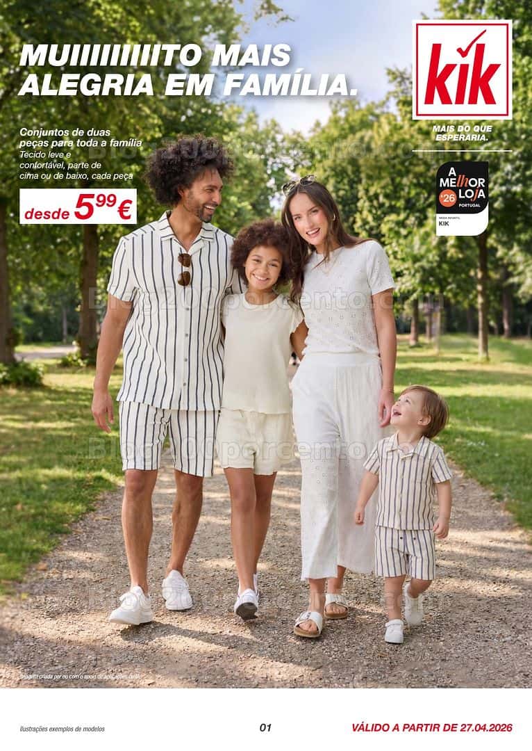 Antevisão Folheto KIK Moda Primavera e Verão Promoções a partir de 27 abril