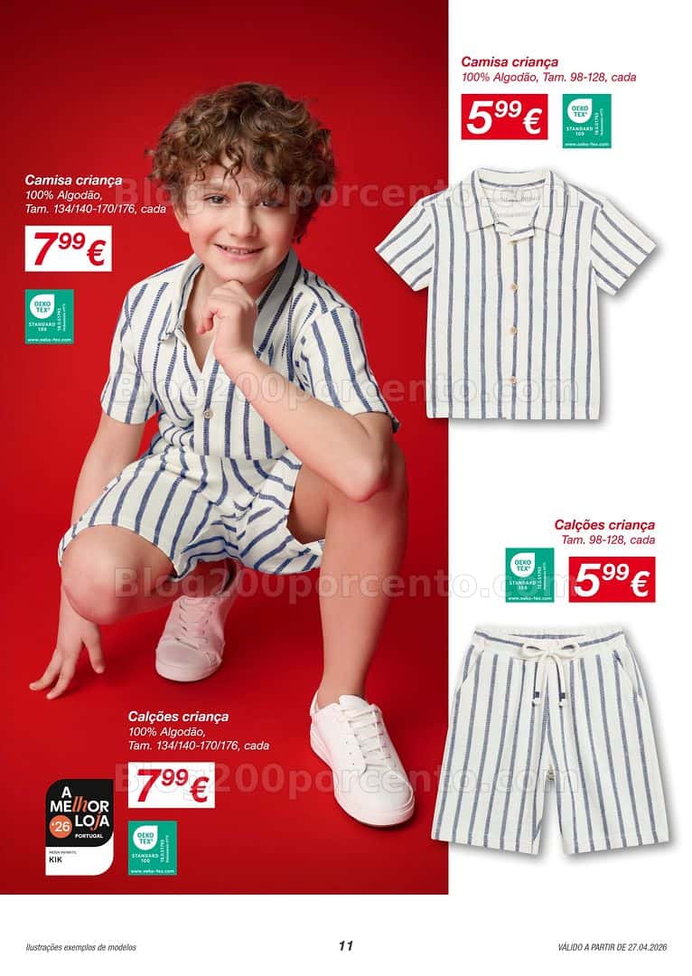 Antevisão Folheto KIK Moda Primavera e Verão Promoções a partir de 27 abril