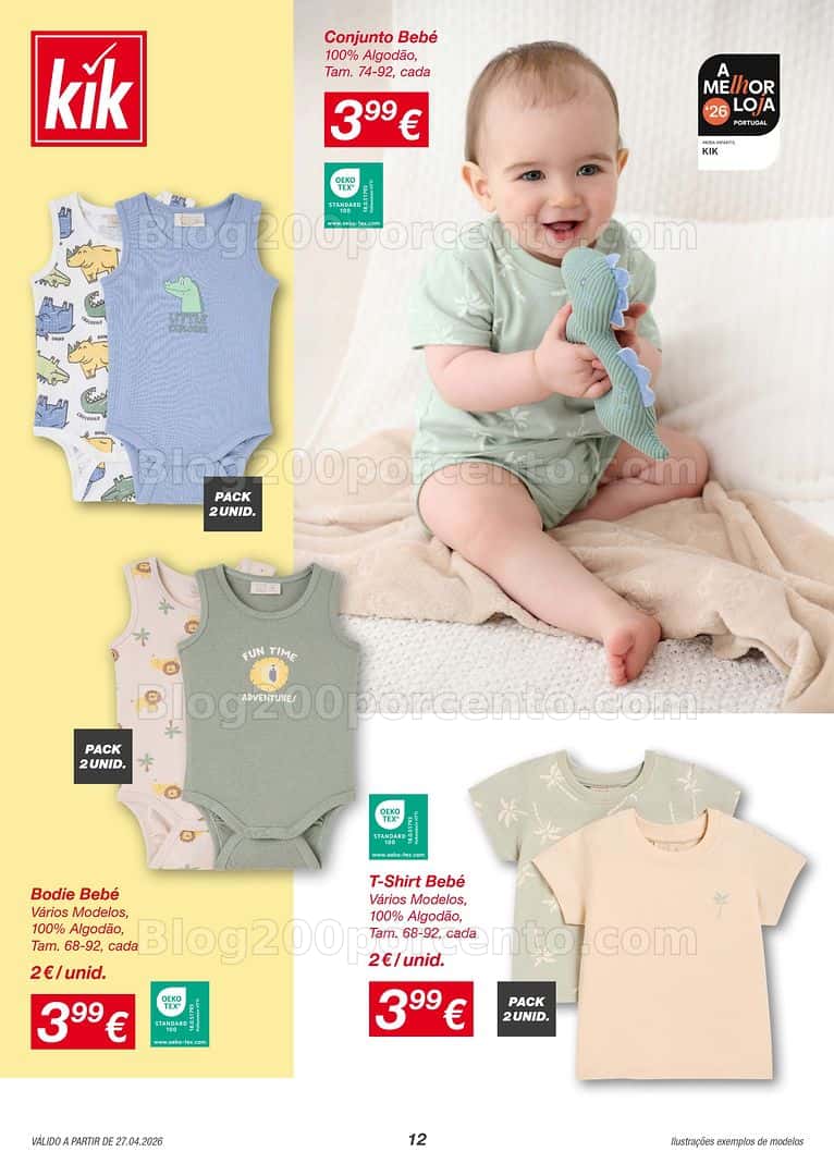 Antevisão Folheto KIK Moda Primavera e Verão Promoções a partir de 27 abril