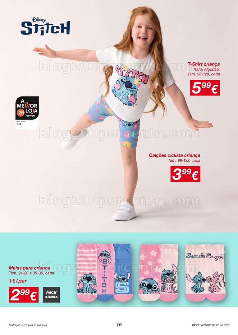 Antevisão Folheto KIK Moda Primavera e Verão Promoções a partir de 27 abril