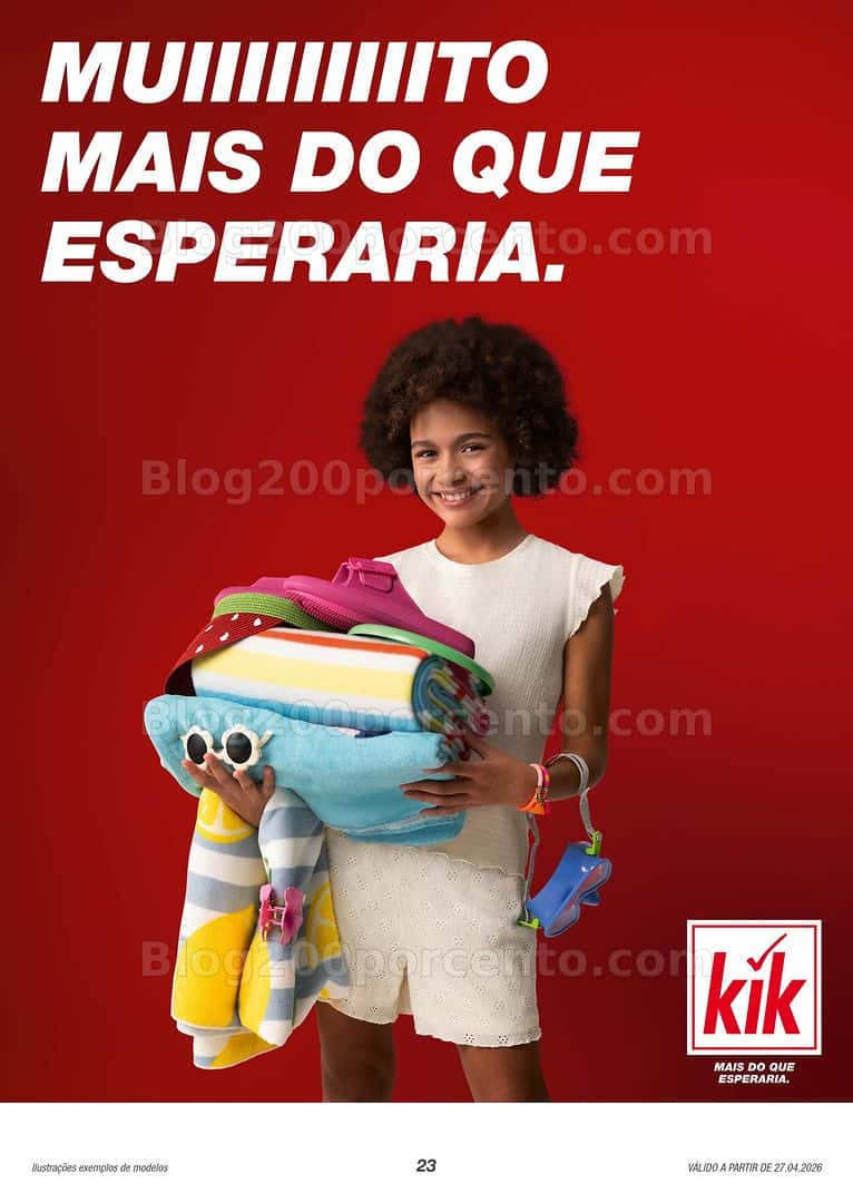 Antevisão Folheto KIK Moda Primavera e Verão Promoções a partir de 27 abril